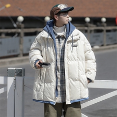 冬季2023新款情侣外套假两件棉服棉袄加厚学生面包棉衣W6207-P90，男装棉衣，星座512-2