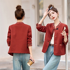 新中式钉珠流苏盘扣风外套2526P115，女装短外套，乐衣轩