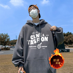 500克重磅秋冬美式加绒加厚卫衣外套DL1608常规特P35加绒特40图片