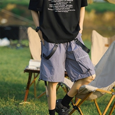 8XL-M特大码肌理感五分裤户外登山裤冲锋裤短裤男DK1502P49控68，男装休闲裤，电商D206-1