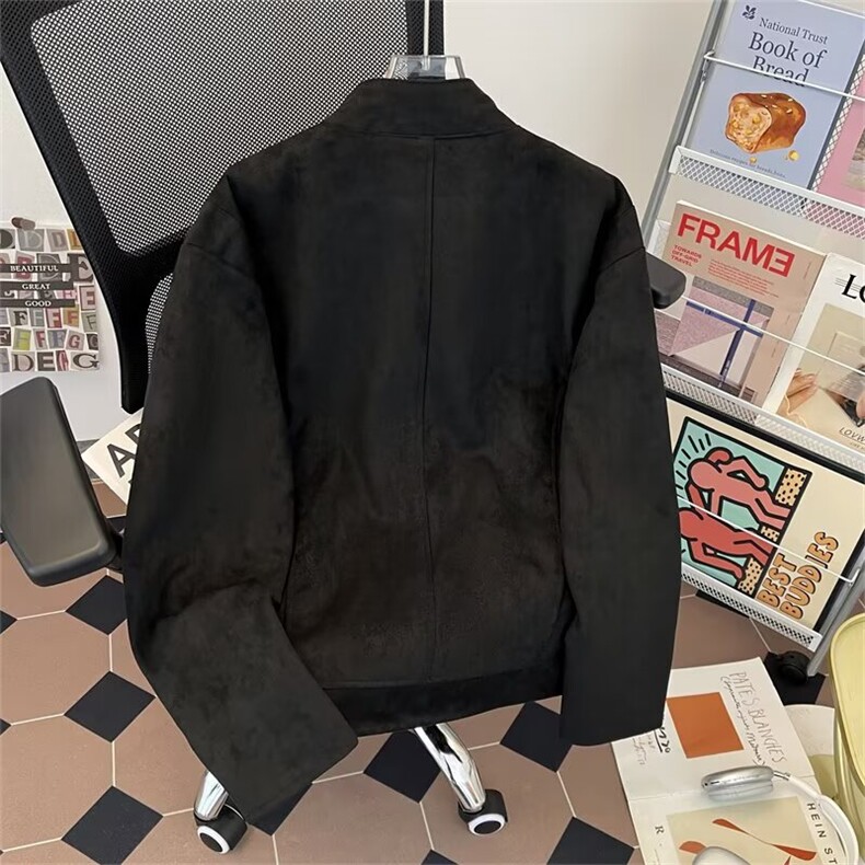 DP0765-P78立领美式复古飞行夹克外套休闲宽松百搭棒球服潮流情侣,男装夹克,电商C233