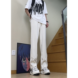 美式高街 hiphop冰丝铆钉微喇休闲裤货号K2425P55图片