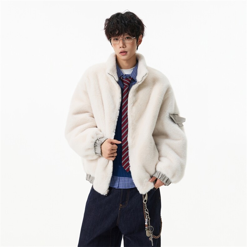 冬季座山雕情侣棉服解构水貂毛加厚毛领棉衣宽松棉袄外套男,男装棉衣,星座903-1