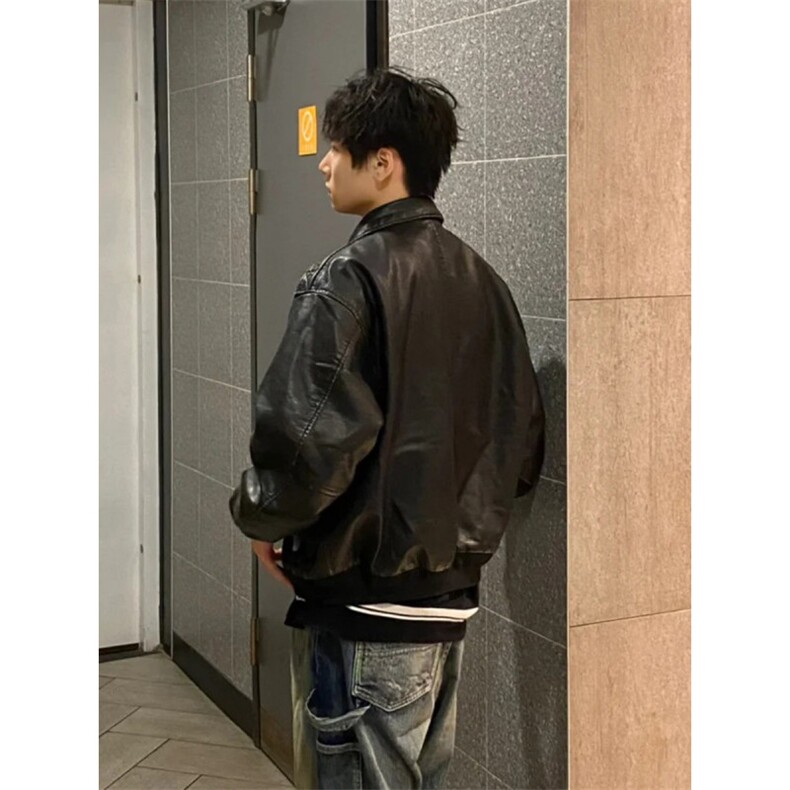 网图现货春季工装夹克皮衣飞行员外套1209-1-JK19-P90主推可谈,男装夹克,星座1209-1