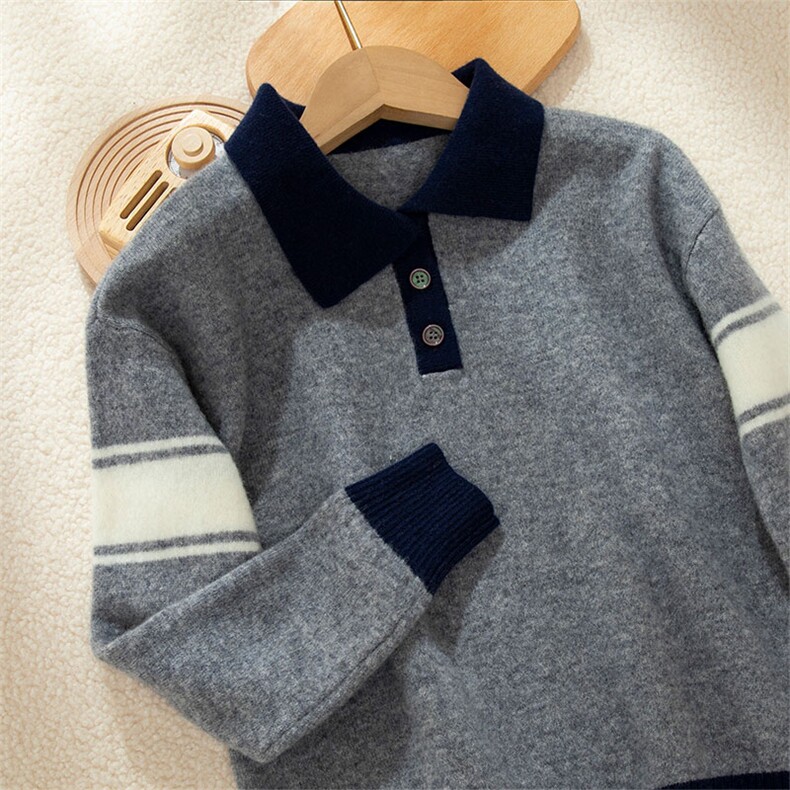 2025年秋季时尚百搭通勤儿童羊毛衫，童装儿童羊毛衫，群鹿羊绒