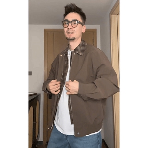 26春装高品质老钱风假两件衬衫翻领夹克男女美式高街潮牌宽松外套