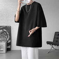 8XL-M特大码满天星短袖T恤男亮片oversize港风半截袖DX316P16，男装T恤，电商D206-1