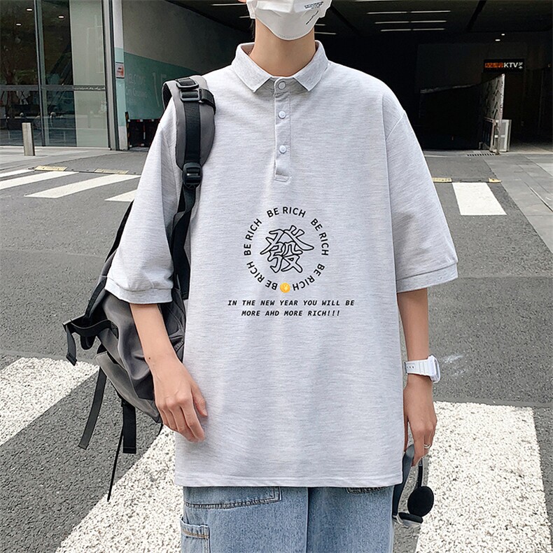 PL57163-P35翻领短袖polo衫男大码胖子半袖t恤男有领保罗衫模特,男装Polo衫,电商A040