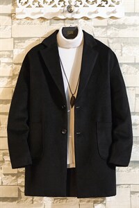 N2075/P90冬季男士呢大衣男中长款男呢料中性风潮呢子外套风衣，男装毛呢大衣，电商A141