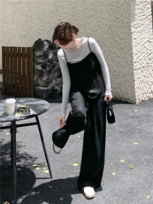 现货2D078-T1936-P195K278面膜T+侧纽扣背心马甲+长裤3件套，女装套装/套裙，2D078