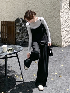 现货2D078-T1936-P195K278面膜T+侧纽扣背心马甲+长裤3件套图片