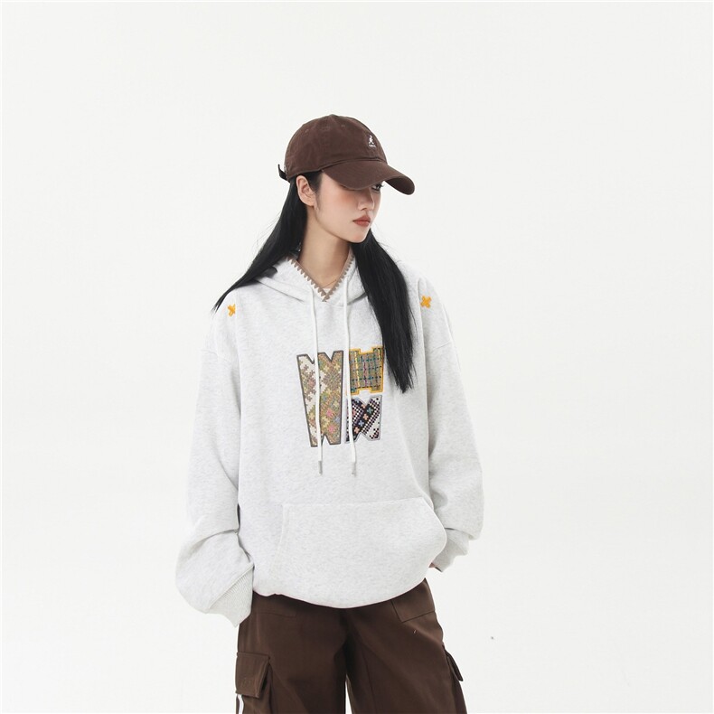 复古刺绣连帽卫衣男女秋冬民族风设计感潮帽衫上衣潮WY7052P58,男装民族服装,星座1013-5