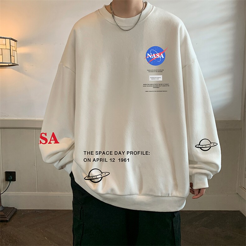 NASA圆领卫衣男大码加厚加绒长袖t恤男S6243-P28 加绒款-P33图片