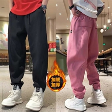 ins慵懒秋冬新款潮牌加绒休闲男士卫裤简约新款潮流流行时尚百搭，男装休闲裤，星座506A