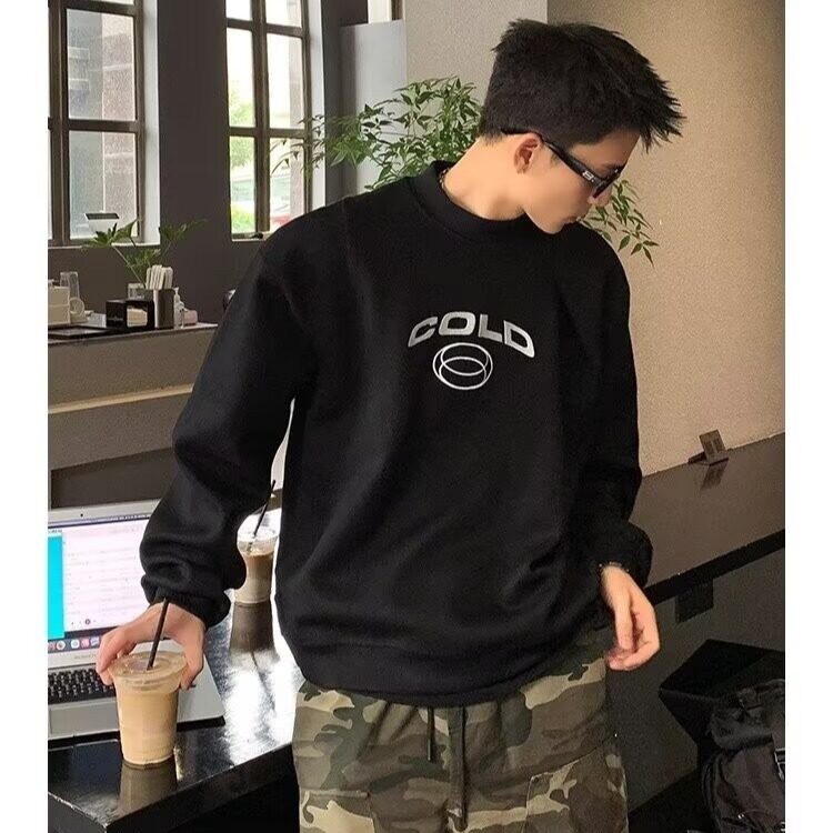 【有货】DA177-P48重磅时尚圆领卫衣宽松百搭字母印花长袖潮流,男装卫衣,星座603-2