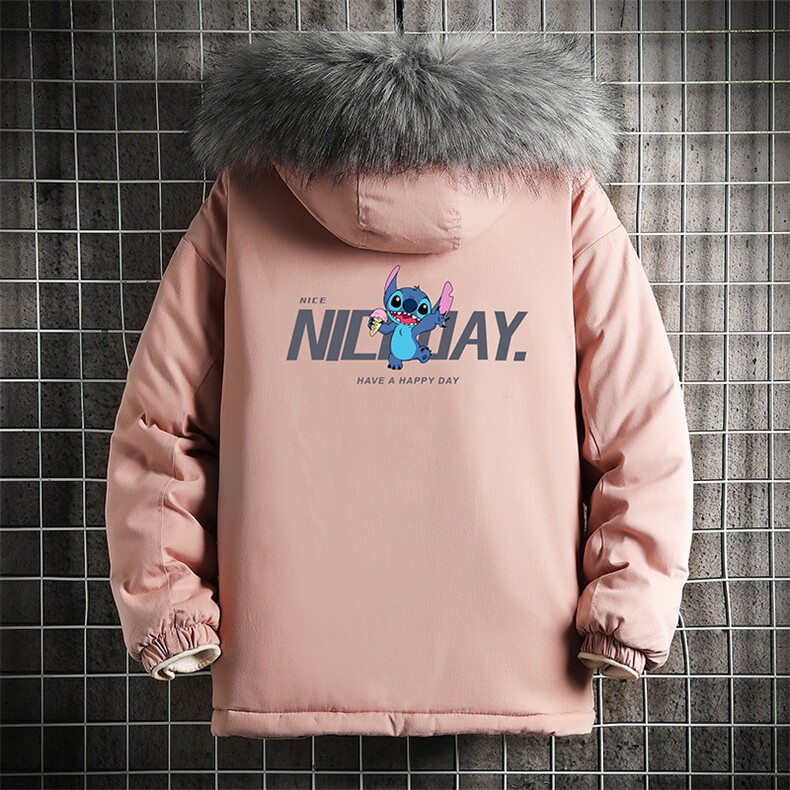 MM48173-P130冬季大毛领棉衣男士大码加厚棉袄男棉服网格,男装棉衣,电商A040A