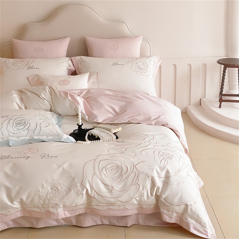 新款100s全棉刺绣工艺款四件套，床品套件，一起卖家纺