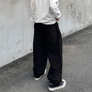 秋季宽松水洗直筒港风百搭工装弯刀男士休闲裤XA441-P48