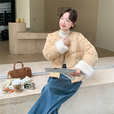 2025冬季新中式羽绒服短款50白鸭绒RF2C290-6898#-P295-K399，女装羽绒服，2C290