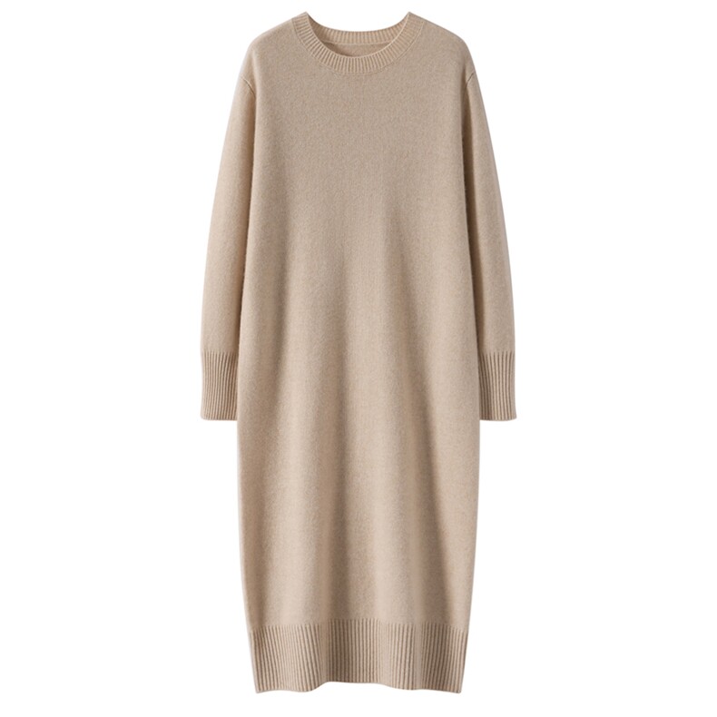 秋冬新款针织连衣裙时尚百搭，女装连衣裙，亿嘉羊绒