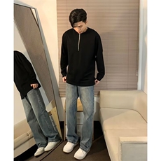 男士长袖时尚休闲百搭简约圆领套头保暖纯色潮流TT114，男装棉衣，星座208-5