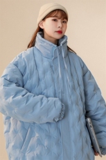1定制面料中性风棉衣女半高领棉衣男外套女8707P125控168，女装棉衣/棉服，星座226-2