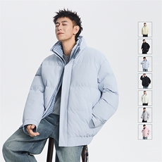 格纹拼接假两件棉服男士冬季2025新款宽松立领男生外套MY2515-P85，男装棉衣，星座610（原A335）
