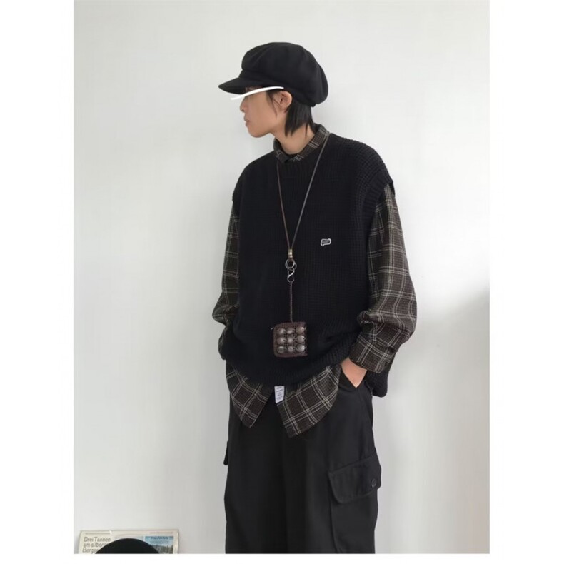 MM366-P40潮流情侣新款坎肩百搭无袖马甲背心毛衣,男装背心/马甲,星座617A-2