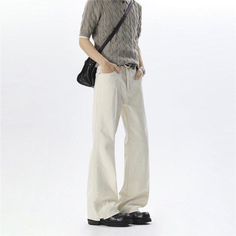 现货春季显瘦直筒裤微喇裤长裤A014-DY26005-特P40-控78，男装休闲裤，电商A014