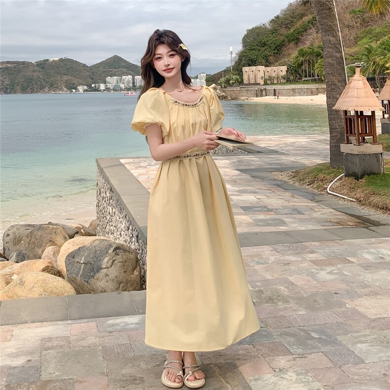 【现货！】法式泡泡袖连衣裙2c213-2577-p135-k188，女装连衣裙，2C213