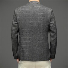 BD523钱塘2020-2商务休闲中年男士春秋新款帅气西装外套P150，男装西服，钱塘207-2