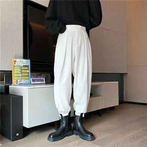 春季新款纯色2022小西裤哈伦裤M-3XL韩版  K1987-常规P38 加绒P42图片