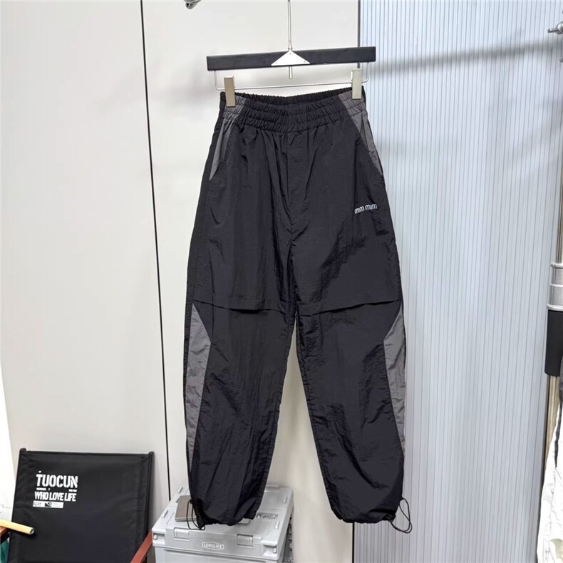 2025新款美式高街拼接工装裤男款夏季薄款速干阔腿裤子宽松休闲裤,女装休闲裤,星座1210-1
