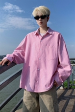 衬衫男春季新款港风宽松大码条纹长袖衬衣CS801-特P29，男装衬衫，星座214-3