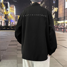 工装衬衫式夹克外套男士2024日系宽松休闲潮牌长袖衬衣男2248/P42，男装夹克，星座506