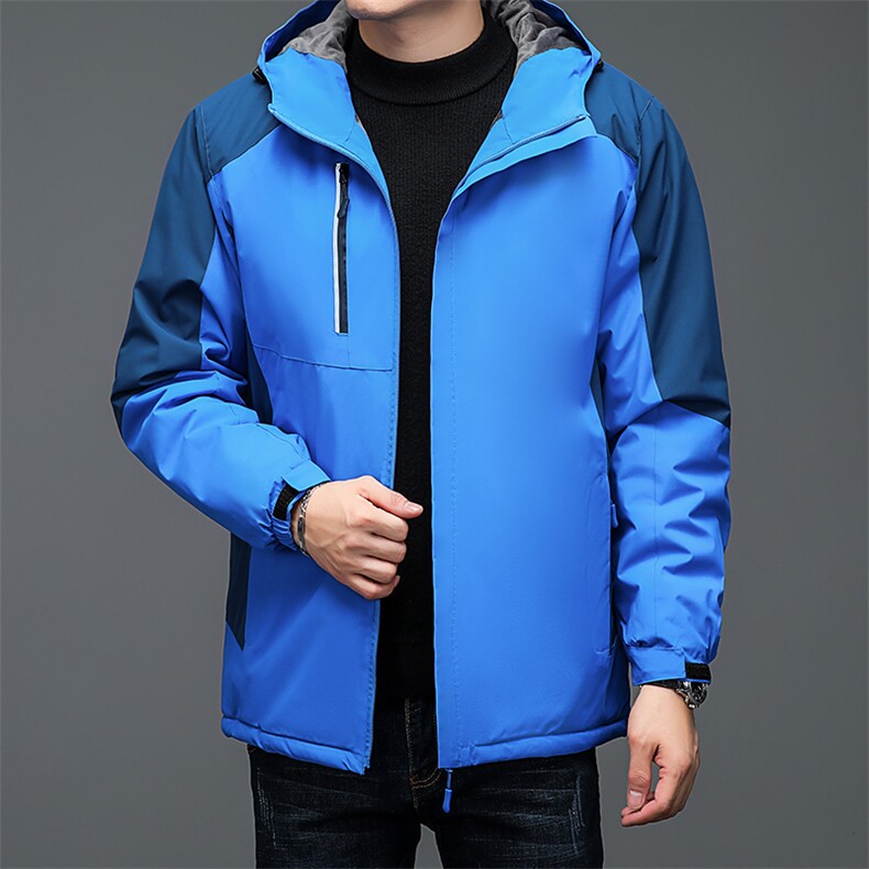 秋冬连帽男加绒冲锋衣外套加厚休闲抗风户外运动服BSN3066-P100,男装棉衣,星座1105-3
