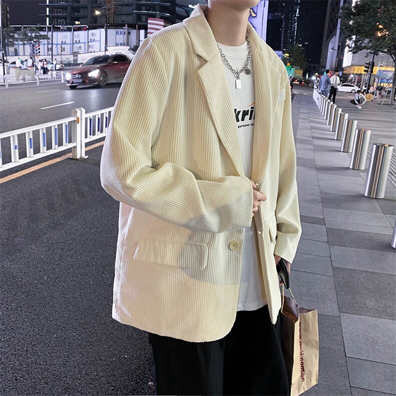 春秋新品港风纯色外套男士宽松休闲ins港风复古西装W186-P58,男装夹克,星座512-2