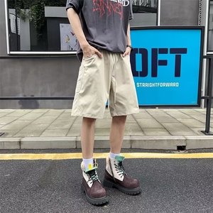 美式潮牌大口袋工装短裤男休闲设计感夏季速干薄款宽松大码五分裤图片