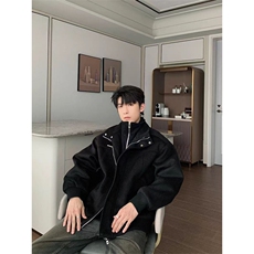 MA546-P115网图男士毛呢针织假两件拼接夹棉加厚棉衣，男装棉衣，星座1611A