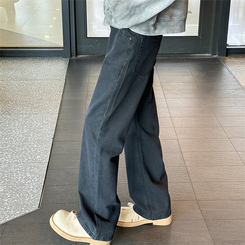黑色微喇百搭牛仔裤XZ610A-1-K8925-P45,男装牛仔裤,星座610A-1