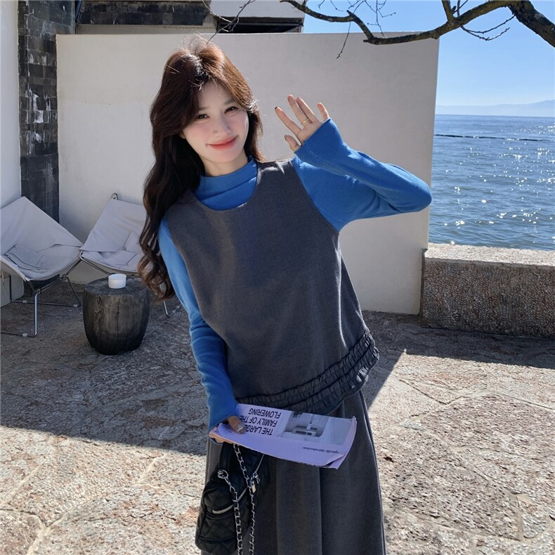 新款2026春季法式木耳边拼接三件套装6215-P185-K298,女装套装/套裙,2C057
