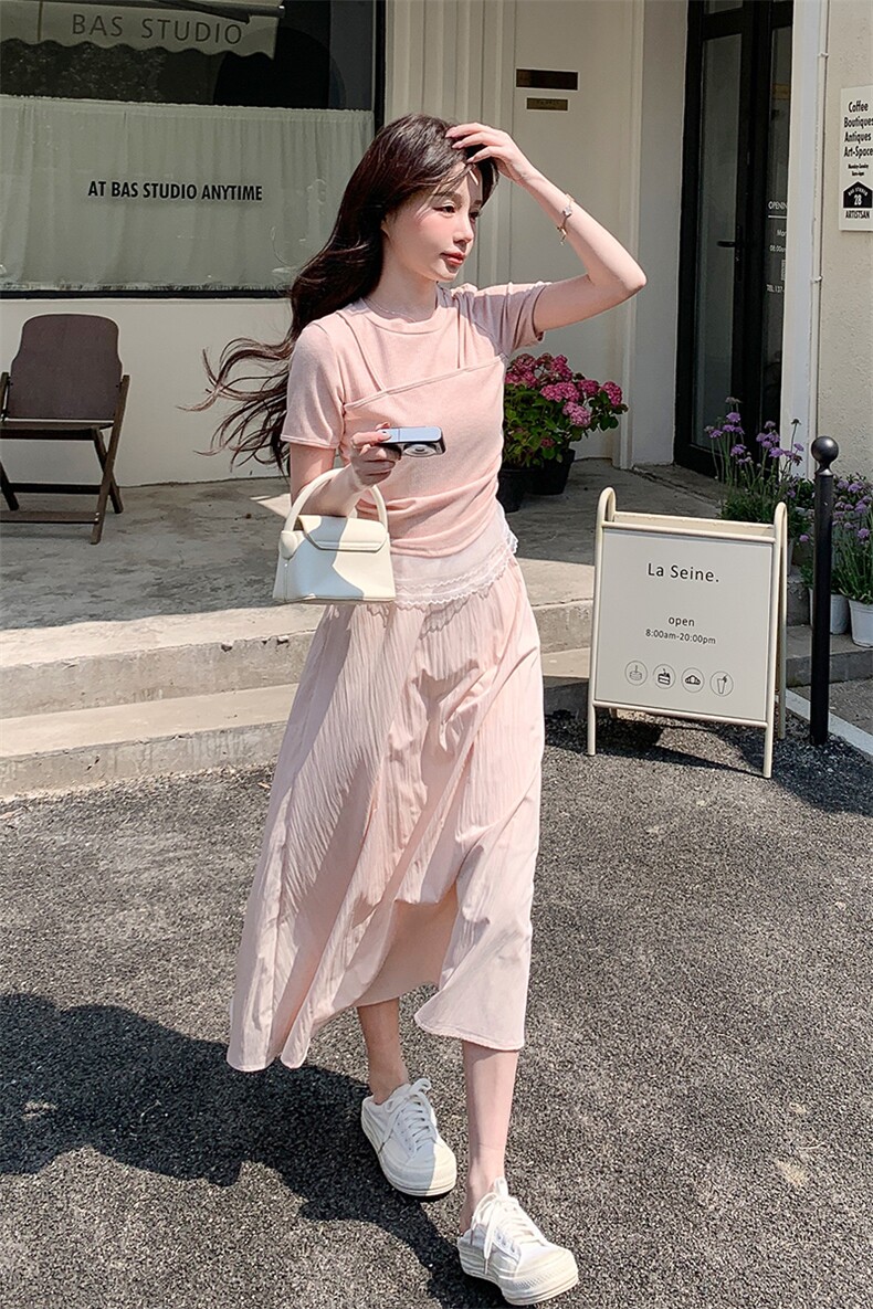 现货！现货！现货！假两件连衣裙2C212-G71-P135-K188,女装连衣裙,2C212