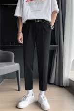 裤子男韩版潮流春夏季新款九分小西裤男士修身垂感西装裤休闲长裤，男装西裤，星座505-2（原电商A260-1)