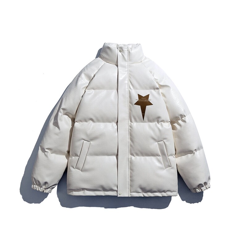 白底鳄鱼纹印花字母设计棉衣大码潮流休闲棉衣男MY77730P128控168，男装棉衣，星座227-7