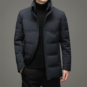 中年棉服男2023冬季中年男棉衣夹克中年爸爸装纯色外套YL715-P370图片