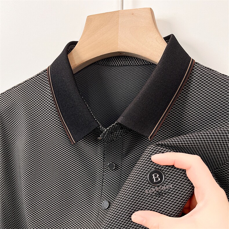 Polo衫男2024夏季新款中青年透气清爽商务休闲百搭翻领短袖体恤潮，男装Polo衫，电商B212（原钱塘6029）