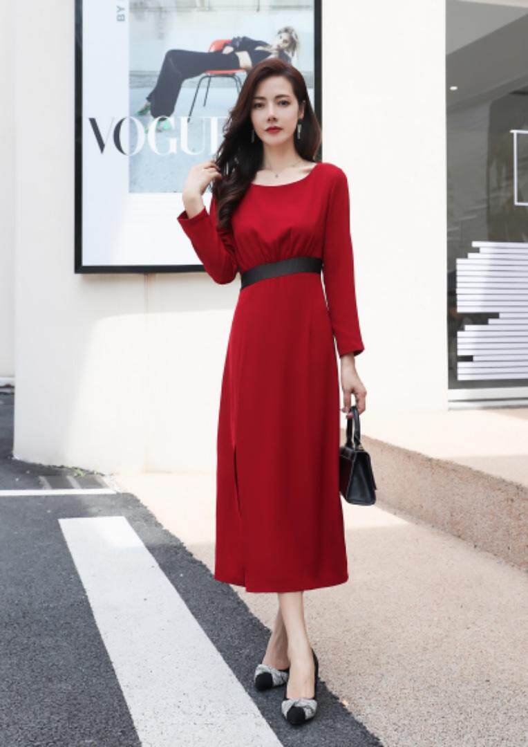 秋装气质连衣裙，女装连衣裙，蓝芝衣秀