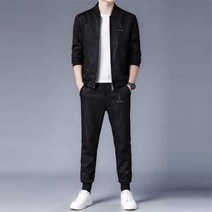 时尚潮流中年男运动套装秋休闲运动服装套装两件套ZL1919-P220图片