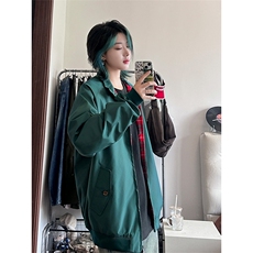 港风大码中性男女两头开拉链立领工装夹克XZ213-JK1966-P88控108，男装夹克，星座213