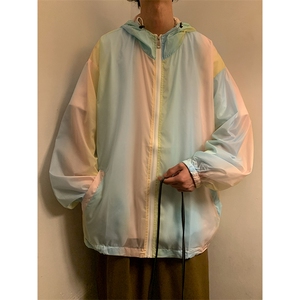F3050/P38夏款七彩防晒衣男防晒服遮阳运动薄款外套夹克衫薄夹克图片